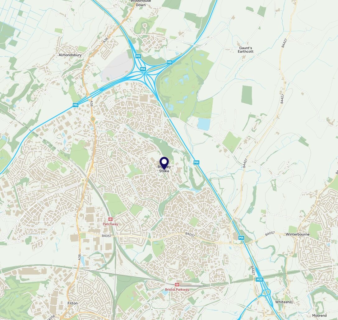 Map of Bradley Stoke - Bathrooms, New Bathrooms and Bathroom fitting in Portishead